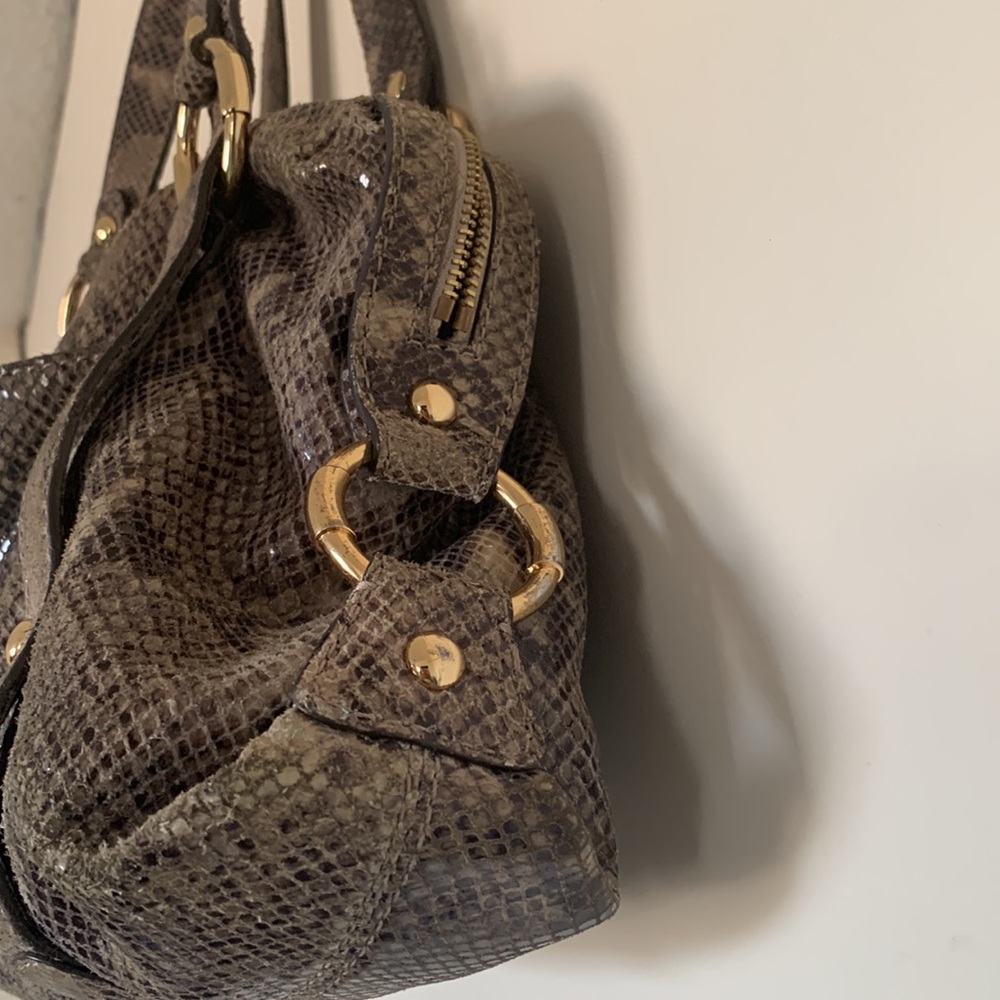 Michael Kors Python Snakeskin Logo Side Cinched S… - image 4